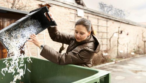 Disposing of Shredded Paper with Household Waste